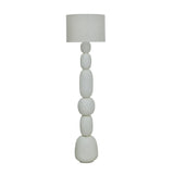 Pebble Cream Papier Mache Floor Lamp by TOV Furniture at Eve Furniture