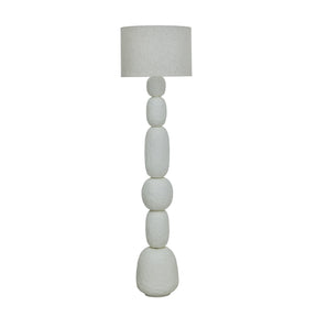 Pebble Cream Papier Mache Floor Lamp by TOV Furniture at Eve Furniture