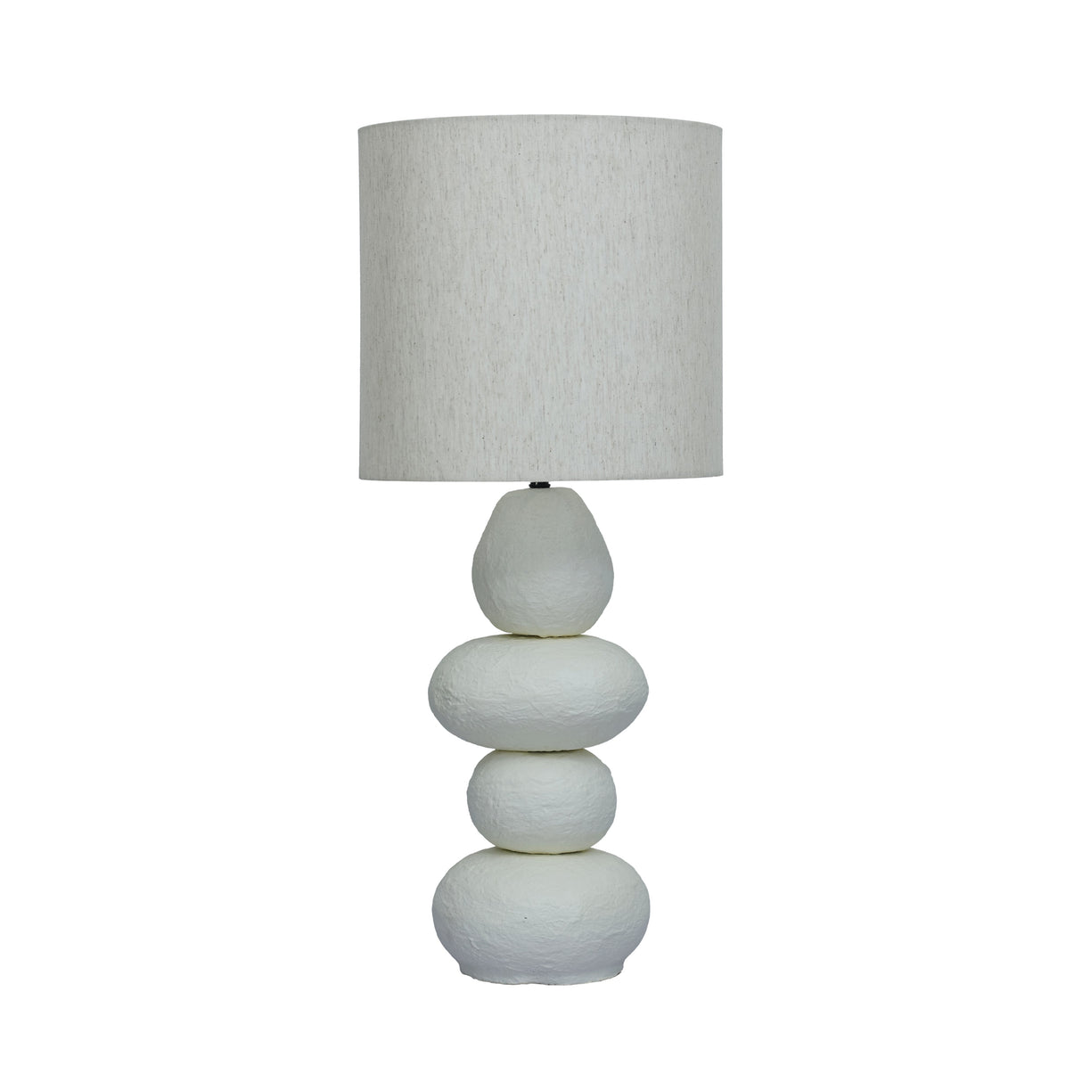 Pebble Cream Papier Mache Table Lamp by TOV Furniture at Eve Furniture