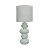 Pebble Cream Papier Mache Table Lamp by TOV Furniture at Eve Furniture