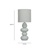 Pebble Cream Papier Mache Table Lamp by TOV Furniture at Eve Furniture