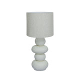 Pebble Cream Papier Mache Table Lamp by TOV Furniture at Eve Furniture