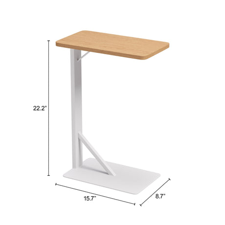 Pebble Side Table White by Zuomod at Eve Furniture