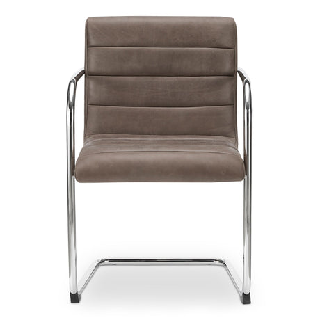 Pedro Dark Brown Leather Dining Chair (Set of 2) by MOES at Eve Furniture