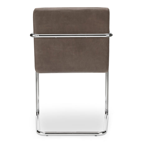 Pedro Dark Brown Leather Dining Chair (Set of 2) by MOES at Eve Furniture