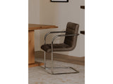 Pedro Dark Brown Leather Dining Chair (Set of 2) by MOES at Eve Furniture
