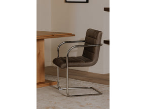 Pedro Dark Brown Leather Dining Chair (Set of 2) by MOES at Eve Furniture