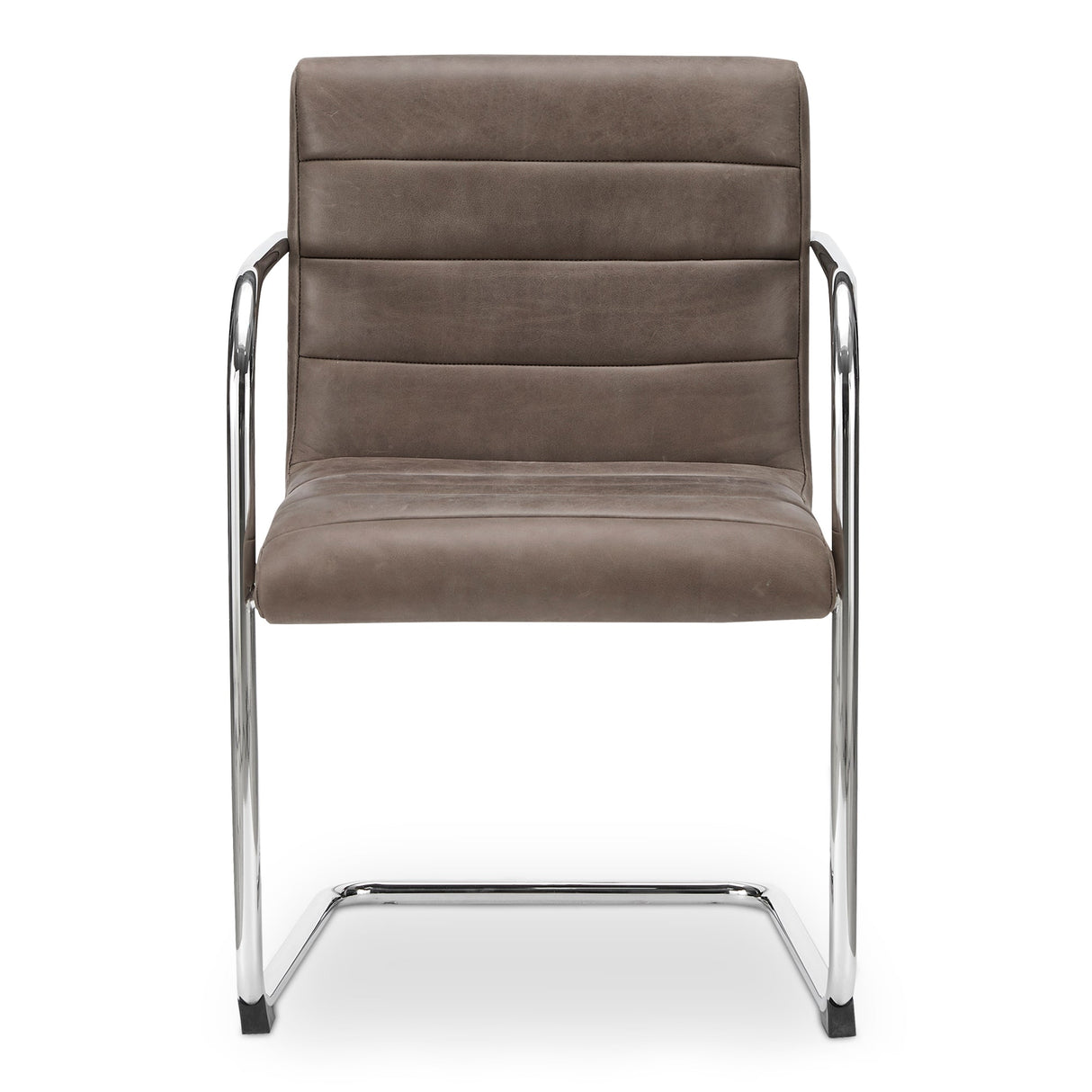 Pedro Dark Brown Leather Dining Chair (Set of 2) by Moe's Home at Eve Furniture