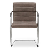Pedro Dark Brown Leather Dining Chair (Set of 2) by Moe's Home at Eve Furniture