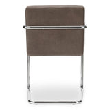Pedro Dark Brown Leather Dining Chair (Set of 2) by Moe's Home at Eve Furniture