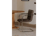 Pedro Dark Brown Leather Dining Chair (Set of 2)