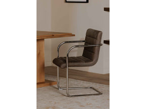 Pedro Dark Brown Leather Dining Chair (Set of 2)