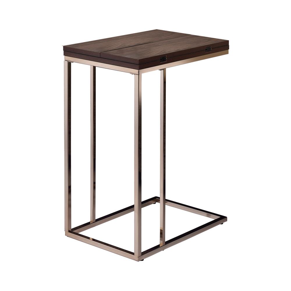 Pedro Chestnut/Chrome Expandable Top Accent Table