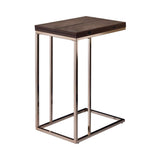 Pedro Chestnut/Chrome Expandable Top Accent Table