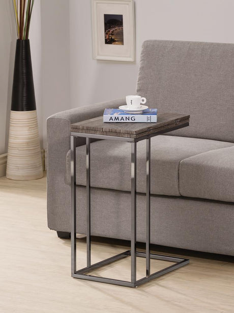 Pedro Weathered Gray/Black Expandable Top Accent Table by Coaster at Eve Furniture
