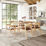 Peker Brown & Natural Dining Chair (Set of 2) by Zuomod at Eve Furniture