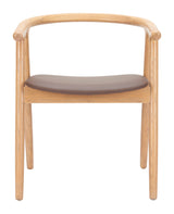 Peker Brown & Natural Dining Chair (Set of 2) by Zuomod at Eve Furniture