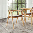 Peker Brown & Natural Dining Chair (Set of 2) by Zuomod at Eve Furniture