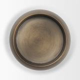 Pelar Small Antiqued Brass Stacked Pillar Candle Holder by Mercana at Eve Furniture