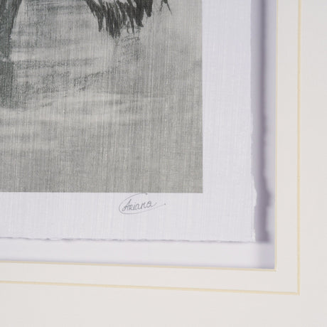 Pelican Sketch by Mercana Studio a Hand Embellished Framed Art Print Matted under Glass by Mercana at Eve Furniture