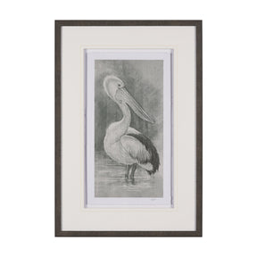 Pelican Sketch by Mercana Studio a Hand Embellished Framed Art Print Matted under Glass by Mercana at Eve Furniture
