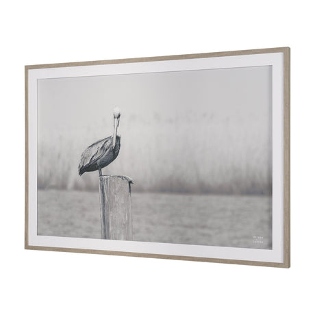 Pelican Stories by Nathan Larson Framed Art Print Matted under Glass by Mercana at Eve Furniture