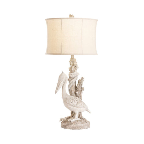 Pelican White Table Lamp by Crestview at Eve Furniture