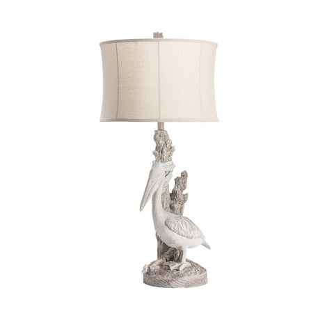 Pelican White Table Lamp by Crestview at Eve Furniture