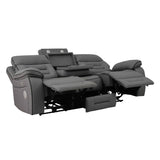 Pelin Gray Power Reclining Sofa