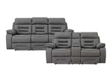 Pelin Gray Power Reclining Sofa & Loveseat