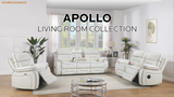 Pelin White Power Reclining Living Room Set
