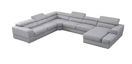 Pella LT. Grey Right Arm Facing (RAF) Power Reclining Sectional by New Era Innovations at Eve Furniture