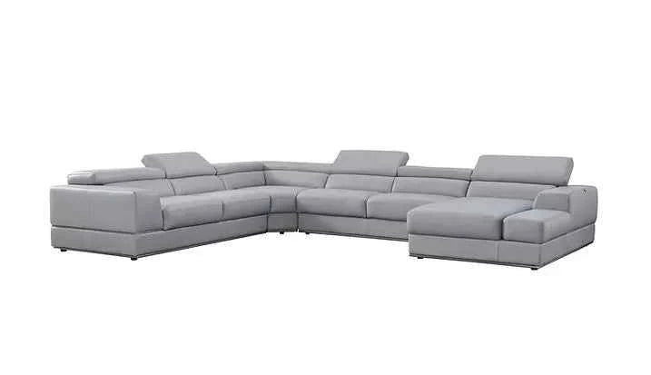 Pella LT. Grey Right Arm Facing (RAF) Power Reclining Sectional by New Era Innovations at Eve Furniture