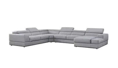 Pella LT. Grey Right Arm Facing (RAF) Power Reclining Sectional by New Era Innovations at Eve Furniture