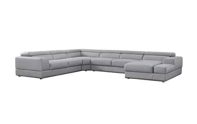 Pella LT. Grey Right Arm Facing (RAF) Power Reclining Sectional by New Era Innovations at Eve Furniture