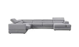 Pella LT. Grey Right Arm Facing (RAF) Power Reclining Sectional by New Era Innovations at Eve Furniture