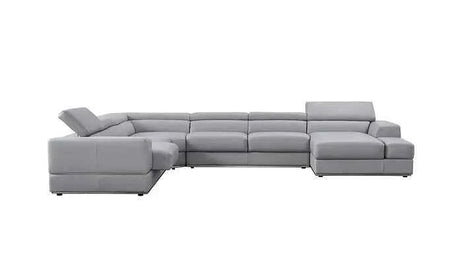 Pella LT. Grey Right Arm Facing (RAF) Power Reclining Sectional by New Era Innovations at Eve Furniture