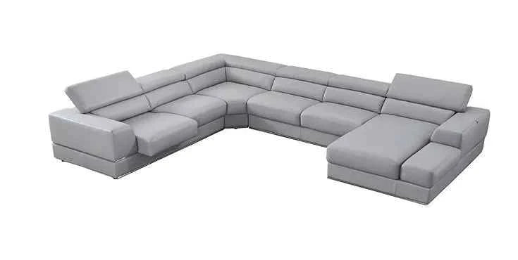 Pella LT. Grey Right Arm Facing (RAF) Power Reclining Sectional by New Era Innovations at Eve Furniture