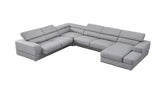 Pella LT. Grey Right Arm Facing (RAF) Power Reclining Sectional by New Era Innovations at Eve Furniture