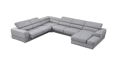 Pella LT. Grey Right Arm Facing (RAF) Power Reclining Sectional by New Era Innovations at Eve Furniture
