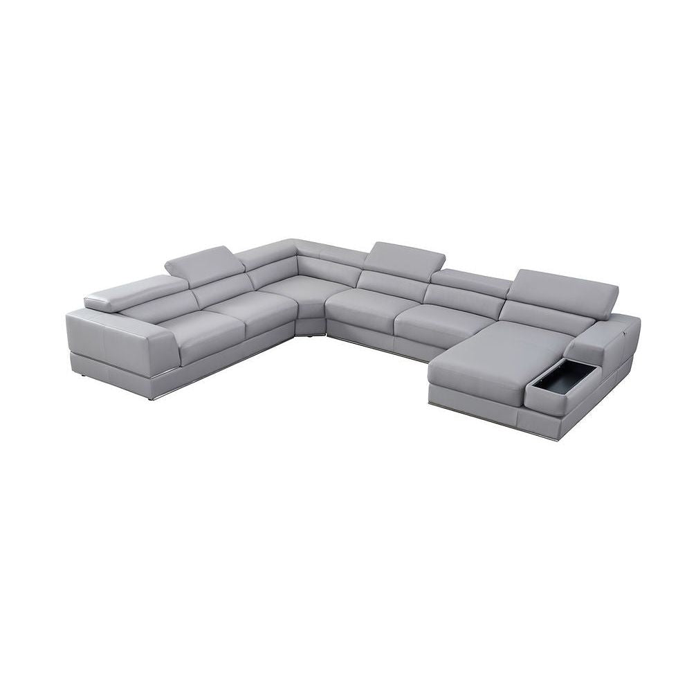 Pella LT. Grey Right Arm Facing (RAF) Sectional by New Era Innovations at Eve Furniture