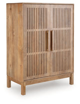 Pellamour Natural Brown Bar Cabinet by Ashley at Eve Furniture