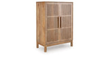 Pellamour Natural Brown Bar Cabinet by Ashley at Eve Furniture