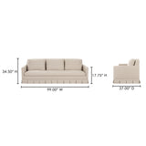 Pellicano Beige Stripe Sofa by Moe's Home at Eve Furniture