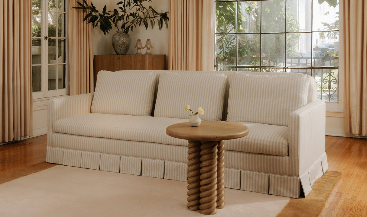 Pellicano Sofa Beige Stripe by Moe's Home at Eve Furniture