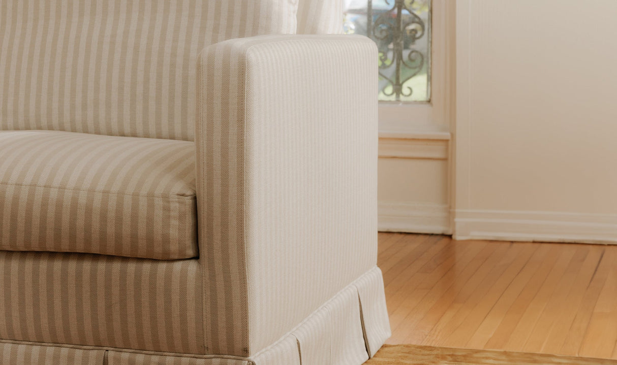Pellicano Sofa Beige Stripe by Moe's Home at Eve Furniture