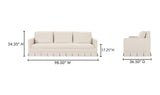 Pellicano Sofa Cream by Moe's Home at Eve Furniture
