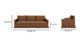 Pellicano Sofa Terracotta by Moe's Home at Eve Furniture