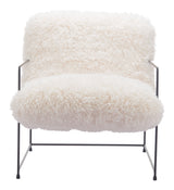 Pelut White Accent Chair by Zuomod at Eve Furniture