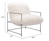 Pelut White Accent Chair by Zuomod at Eve Furniture